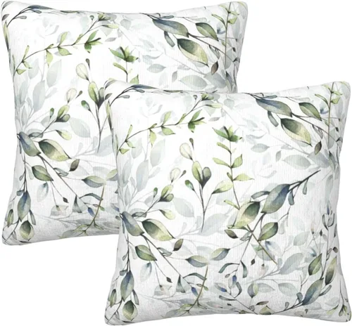 Miniatura 15 de Juego de 2 fundas de almohada bohemias de 18 x 18 pulgadas, fundas de almohada bohemias onduladas suaves con ondas de arco iris, fundas de cojín