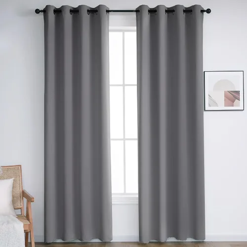 Miniatura 33 de INLINAS Cortinas opacas para dormitorio, aislamiento térmico, reducción de ruido, juego de 2 paneles de ahorro de energía, beige, 42 pulgadas