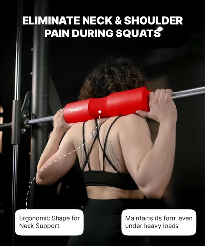 Miniatura 4 de DMoose Fitness Almohadilla de Barra para Empuje de Cadera, Sentadillas y Estocadas - Cojín de Espuma Gruesa Antideslizante para Soporte de Cuello