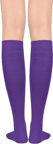 Miniatura 3 de Calcetines deportivos hasta la rodilla para mujer, para deportes al aire libre, medias altas hasta el muslo, calcetines casuales a rayas