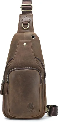 Miniatura 46 de LUKZIJAES Bolso bandolera de cuero genuino para hombre