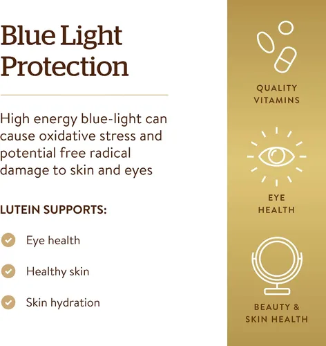 Miniatura 4 de Solgar Luteína 40 mg, 30 cápsulas blandas - Apoya la salud ocular - Ayuda a filtrar la luz azul - Contiene luteína FloraGLO - Sin gluten, sin