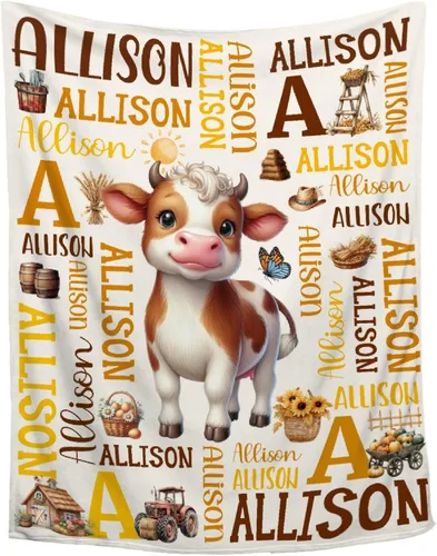 Miniatura 17 de Manta de conejo personalizada para niños y niñas, manta de bebé ultra suave, regalo personalizado, decoración de manta con nombre, 30 x 40 pulgadas