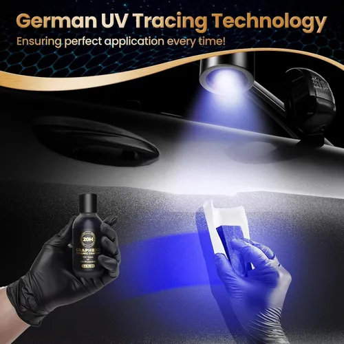 Miniatura 4 de 20H Advanced Nano Graphene Ceramic Coating para automóviles 2.4 fl oz (protección de más de 10 años), tecnología UV única y kit de revestimiento