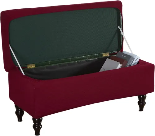 Miniatura 23 de FUANGUI Funda para Otomán Elástica de Almacenamiento Funda para Banco Otomán Impresa Plegable Banco de Almacenamiento Funda para Otomán Reposapiés