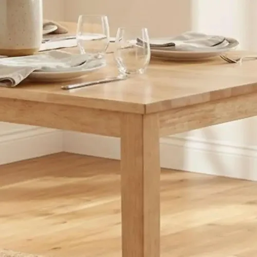 Miniatura 3 de Kings Brand Furniture - Mesa rectangular Kurmer de madera maciza para comedor, roble natural