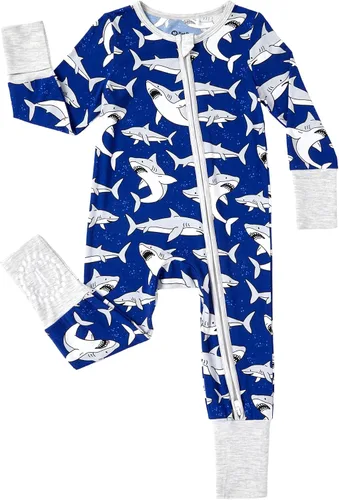 Miniatura 10 de PATPAT Baby Footies - Mameluco de viscosa de bambú para niños y niñas, con cremallera y suela antideslizante, ropa infantil con pies y sin pies