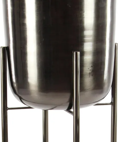 Miniatura 4 de CosmoLiving by Cosmopolitan - Maceta de metal para interiores y exteriores, maceta grande con soporte extraíble, juego de 2 macetas de 39 pulgadas