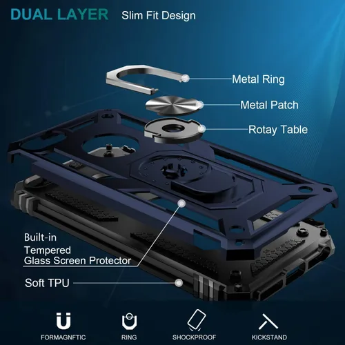 Miniatura 69 de Jeylly Funda para iPhone SE/Funda para iPhone 5S, Exterior de Plástico Duro que Absorbe Golpes + Interior de Silicona de Goma Defensor contra