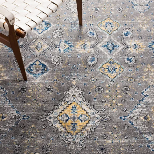 Miniatura 7 de SAFAVIEH Evoke Collection EVK224G - Alfombra decorativa bohemia y oriental que no desprende pelusa, para sala de estar y dormitorio, 2 pies 2