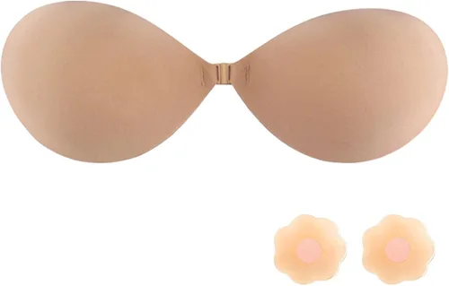 Sujetador adhesivo, sujetador adhesivo de silicona con hebilla, sujetadores adhesivos para mujeres para levantar el pecho grande.