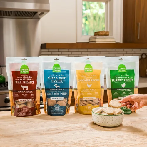 Miniatura 6 de Open Farm, alimento para perros liofilizado y crudo, empanadas con 95% de carne, órganos y huesos, comida completa o mezclador de alimento