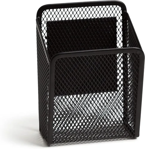 Miniatura 7 de U Brands Kit de organización de casilleros de malla negra, incluye taza magnética, estante plegable y contenedor, 3 piezas