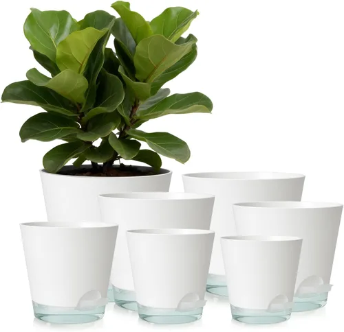 Miniatura 24 de GARDIFE Macetas de 10/9/8 pulgadas para plantas de interior, macetas auto-regantes, macetas de riego automático, macetas de flores, negras