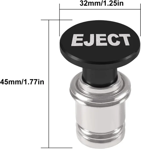 Miniatura 4 de Botón de expulsión para encendedor de cigarrillos para coche, MELIFE de aluminio anodizado, accesorio de repuesto universal de 12 voltios, se adapta