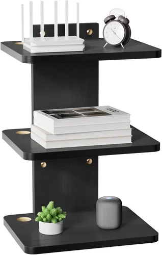 Miniatura 23 de WALI Estante flotante para TV y proyector, hasta 22 libras, soporte flotante negro para TV, soporte para DVD, soporte para proyector, soporte
