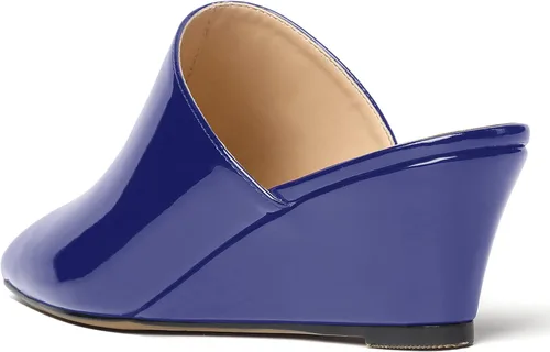 Miniatura 7 de MODENCOCO Zapatos de tacón bajo para mujer, cómodos, de patente, informales, con puntera cuadrada, de tacón bajo, de 2 pulgadas