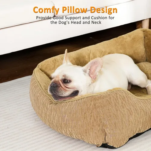 Miniatura 2 de FURTIME Camas medianas para perros medianos, cama rectangular lavable para perro, cama ortopédica suave y cómoda, cama calmante para cachorros, sofá