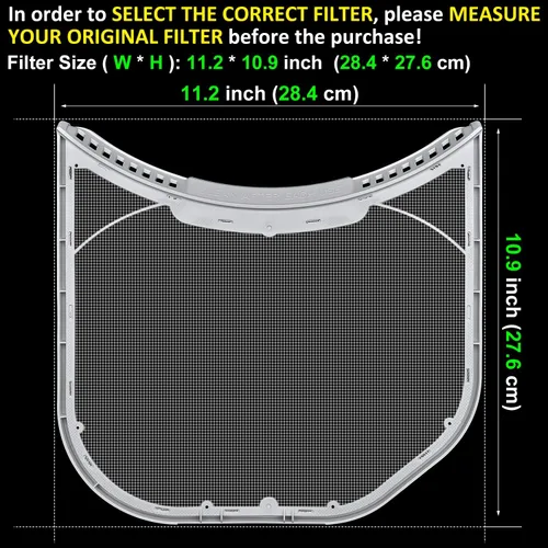 Miniatura 2 de ADQ56656403 - Filtro de pelusa de repuesto para secadoras LG y WashTowers, trampa de pantalla de pelusa para secadora ultra duradera, compatible
