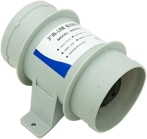 Miniatura 10 de Soplador en línea, ventilador de sentina 12 V 4 A, ventilador de sentina marina para barco ventilador fresco ventilación marina