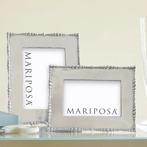 Miniatura 4 de MARIPOSA Pearl Drop - Marco grabable de 4 x 6, color plateado