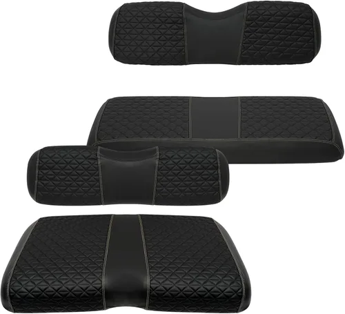 Miniatura 16 de XUANYUDG0769 Fundas de Asiento Delantero y Trasero para Carrito de Golf para EZGO TXT/RXV Club Car DS/Precedent Yamaha G29, Hechas de Vinilo