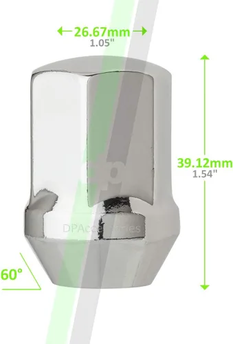 Miniatura 3 de DPAccessories LCB3D3H-O- 04PAR tuercas para automotores., Cromado