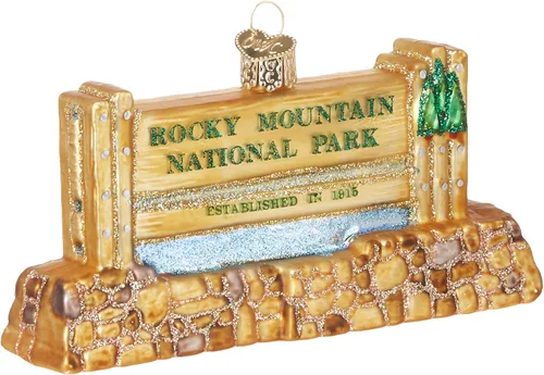 Miniatura 9 de Old World Christmas - Adornos de vidrio soplado para árbol de Navidad, Parques Estatales, Parque Nacional de los Glaciares