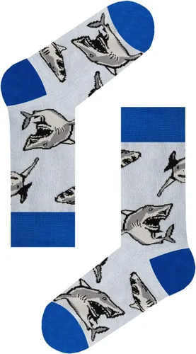 Miniatura 7 de HAPPYPOP Calcetines a la pantorrilla para niños, diseño de tiburón loco, diseño espacial, deportes, animales, comida