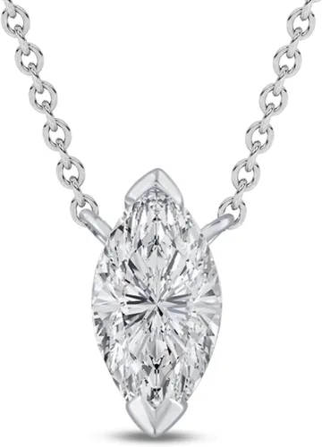 Miniatura 33 de La Joya Collares de diamantes de 1 quilate para mujer Collar de diamante solitario cultivado en laboratorio GH VS/SI Cadena de oro macizo