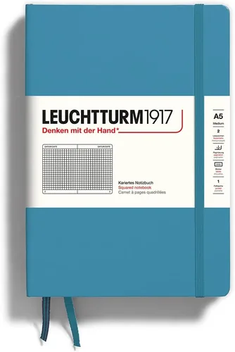 Miniatura 8 de LEUCHTTURM1917 - Cuaderno de tapa dura mediano A5 con 251 páginas numeradas para escritura y diario (verde menta, con puntos)
