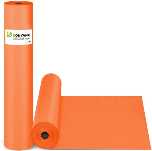 Miniatura 37 de Papel de regalo marrón, rollo de papel kraft, papel decorativo para manualidades de 15 x 450 pulgadas, papel de embalaje para suministros de envío