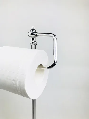 Miniatura 6 de Soporte de papel higiénico SunnyPoint para baño, independiente, con función de reserva, acabado cromado