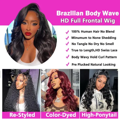 Miniatura 3 de Pelucas de cabello humano ondulado HD de densidad 250 con encaje frontal, prearrancadas de 13 x 4, pelucas de cabello humano con baby hair, sin