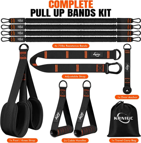 Miniatura 8 de Pull Up Assistance Bands, Resistance Bands with Handles, Heavy Duty Pull Up Bands for Home Gym, Height Adjustable Chin Up Bar Assist Bands for Arm