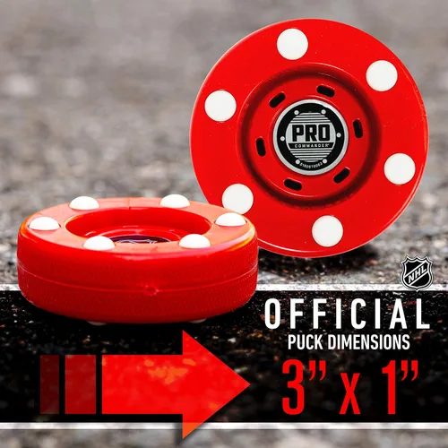 Miniatura 2 de Franklin Sports NHL - Discos de hockey sobre ruedas de calle, Pro Commander - Discos de hockey sobre ruedas para exteriores para práctica + Rojo - 1