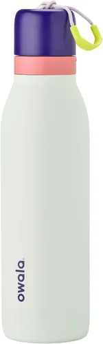 Miniatura 8 de Botella de agua aislada con tapa Twist de acero inoxidable Owala FreeSip con pajita para deportes y viajes, sin BPA, 24 onzas, Angel Food Cake