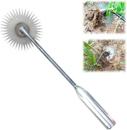 Miniatura 3 de Herramienta de deshierbe de jardín, herramienta manual para quitar malezas para césped y jardín, dientes de acero al manganeso forjado de doble