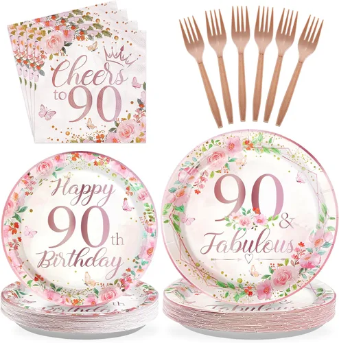 Miniatura 20 de 96 piezas de suministros desechables para fiesta de los 90 de estilo casa, platos de papel y servilletas de fiesta de los 90 con grafiti retro