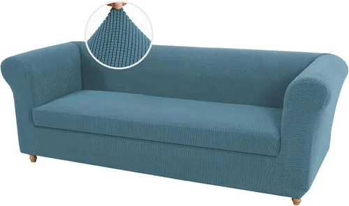 Miniatura 43 de UNBBRRL Funda de sofá Chesterfield de jacquard elástico, fundas de cojín gruesas para sofá, protector de muebles para sala de estar