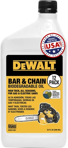 Miniatura 18 de DEWALT – Aceite biodegradable para barra y cadena – Verde, ecológico, no tóxico, lubricante profesional para motosierra – Aceite ultralimpio