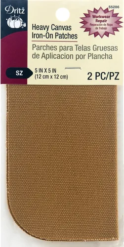 Miniatura 4 de Dritz - Parches para telas gruesas de aplicación por plancha de 5" x 5" (2 unidades)