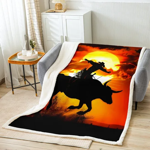 Miniatura 17 de Feelyou Manta de forro polar de sol y luna, estilo bohemio Sherpa para niños, niñas, felpa cósmica celestial mullida para sofá, cama, sofá, 40 x 50