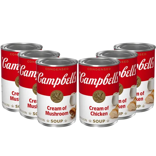 Miniatura 15 de Sopa Campbell's Crema de Champiñones Condensada, Lata Tamaño Familiar de 22.6 oz (Paquete de 12)