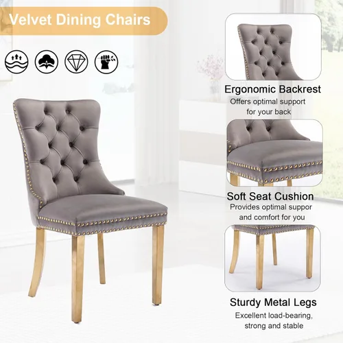 Miniatura 6 de Juego de mesa de comedor de 5 piezas, moderno juego de mesa de comedor para 4, 70 pulgadas, juego de mesa de comedor de mármol sintético blanco