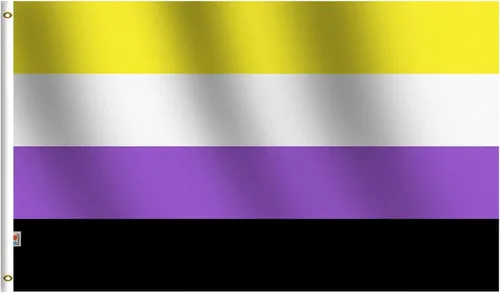 Miniatura 12 de rhungift Bandera de orgullo asexual de 3 x 5 pies, moderada para exteriores/interiores en ambos lados de poliéster 100D, banderas de asexualidad gay