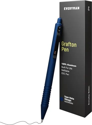 Miniatura 21 de Everyman Black Grafton - Bolígrafo de gel recargable súper mate de clic completo Herramienta de escritura EDC duradera con agarre profundo Flujo