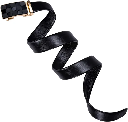 Miniatura 6 de Dubulle Cinturones para hombre de diseñador, correa de vestir de trinquete con hebilla automática deslizante, correa de cuero genuino, regalos