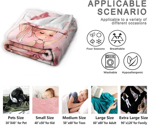Miniatura 8 de Manta de regalo personalizada de baile con nombre para bebé, adolescente, niña, bailarina, recién nacido, danza, manta personalizada para recibir