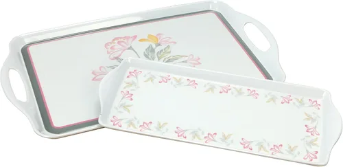 Miniatura 26 de Reston Lloyd Corelle Coordinates charola de melamina con asas, (Tidbit Tray)